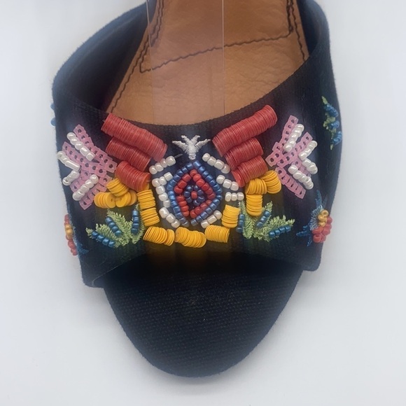 Rampage - Wynne Colorful Beaded Embroidered Embellished Peep Toe Heels Size 7 - Picture 10 of 16